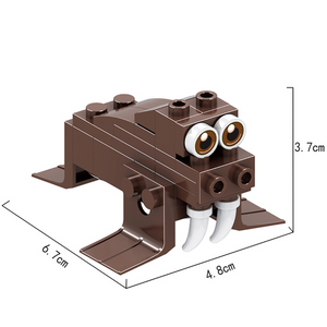 Fichas Animales Coleccionables Tipo Lego Decorativa +40 Piezas
