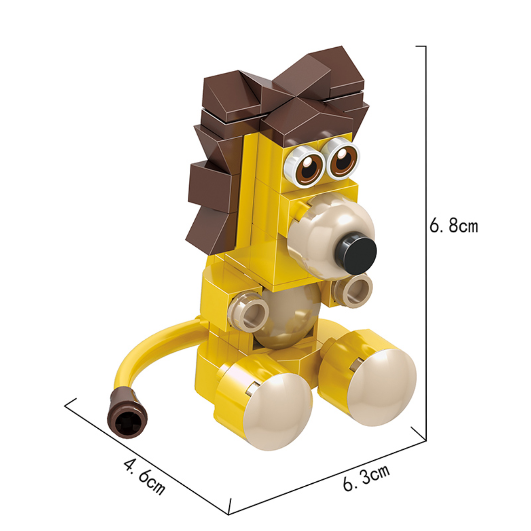 Fichas Animales Coleccionables Tipo Lego Decorativa +40 Piezas