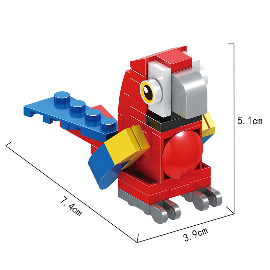 Fichas Animales Coleccionables Tipo Lego Decorativa +40 Piezas