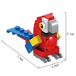Fichas Animales Coleccionables Tipo Lego Decorativa +40 Piezas