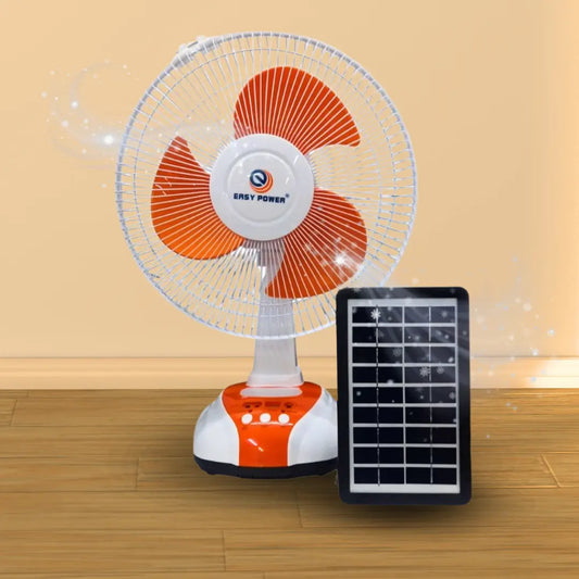 Ventilador Con Carga de Panel Solar