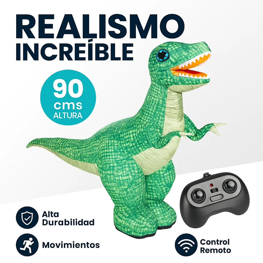 Dinosaurio Grande Inflable Control Remoto Caminante