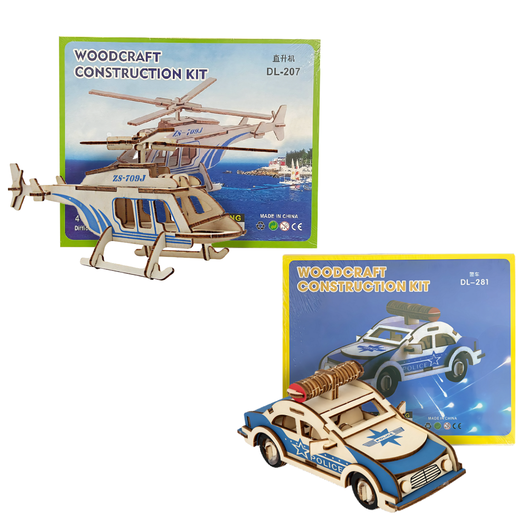 Set Rompecabezas Coleccionables 3D Madera Policía