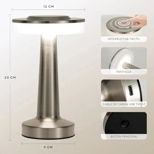 Lampara Moderna Touch 3 Tonalidades - Escritorio - Mesa de Noche