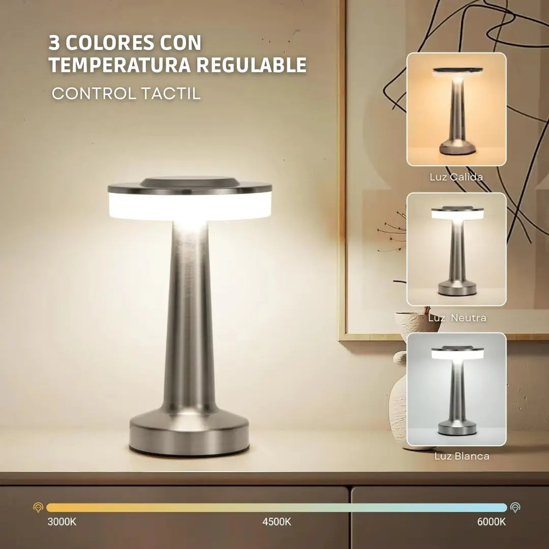 Lampara Moderna Touch 3 Tonalidades - Escritorio - Mesa de Noche