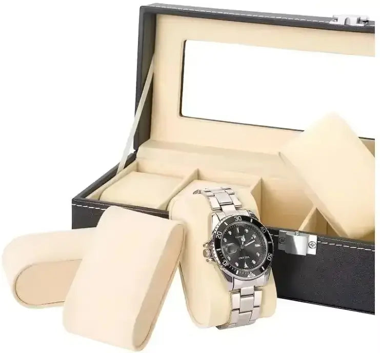 Relojero Cuero Elegante x3 Unidades + Almohadillas