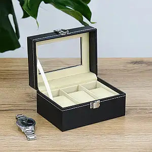 Relojero Cuero Elegante x3 Unidades + Almohadillas