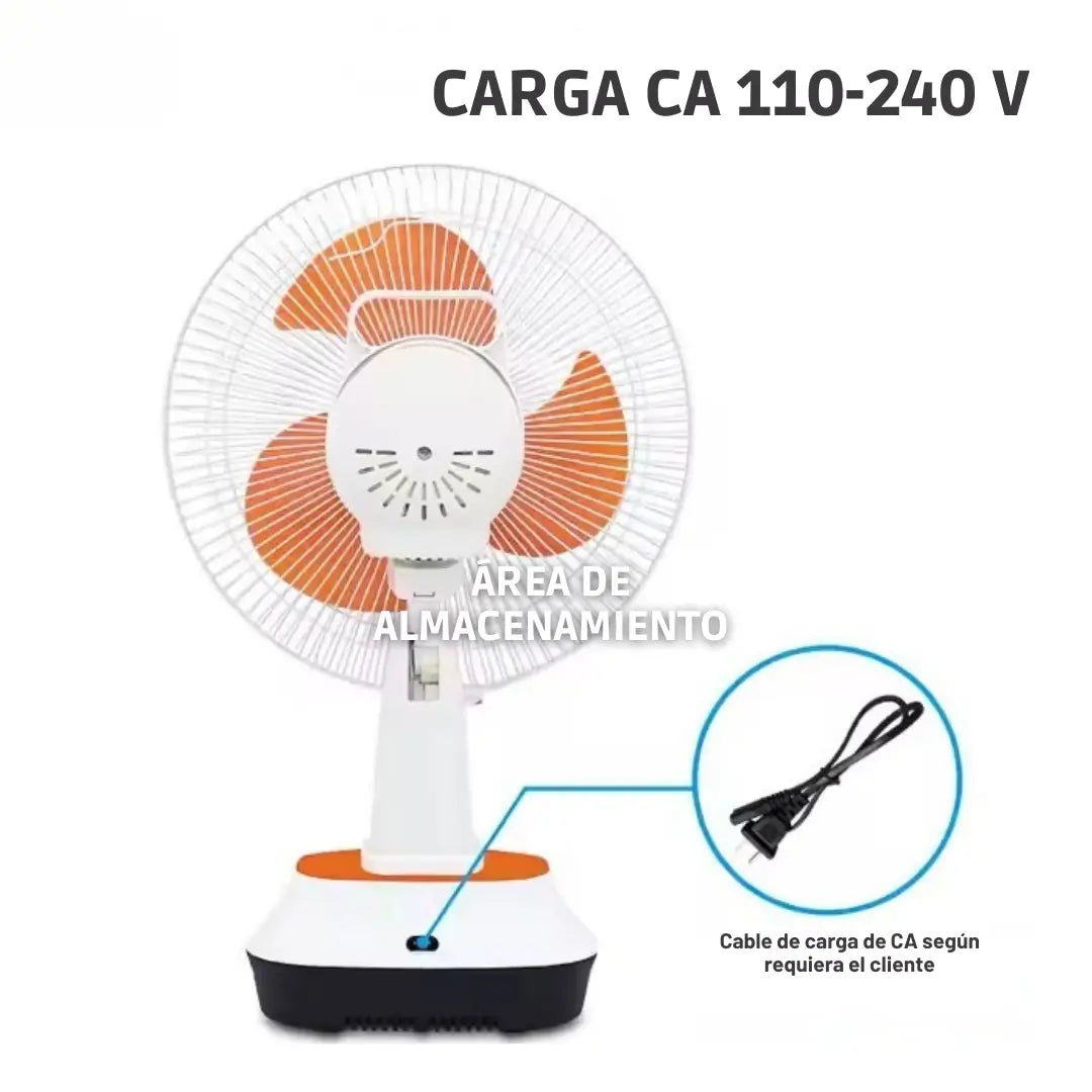 Ventilador Con Carga de Panel Solar