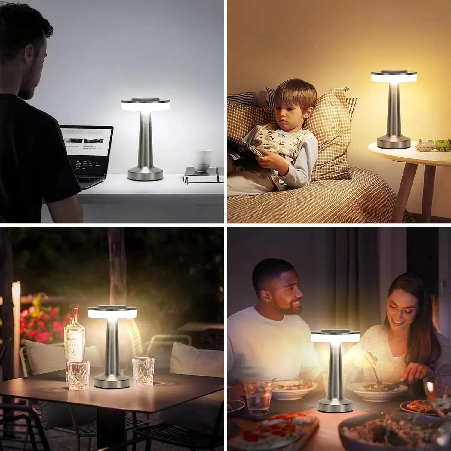 Lampara Moderna Touch 3 Tonalidades - Escritorio - Mesa de Noche