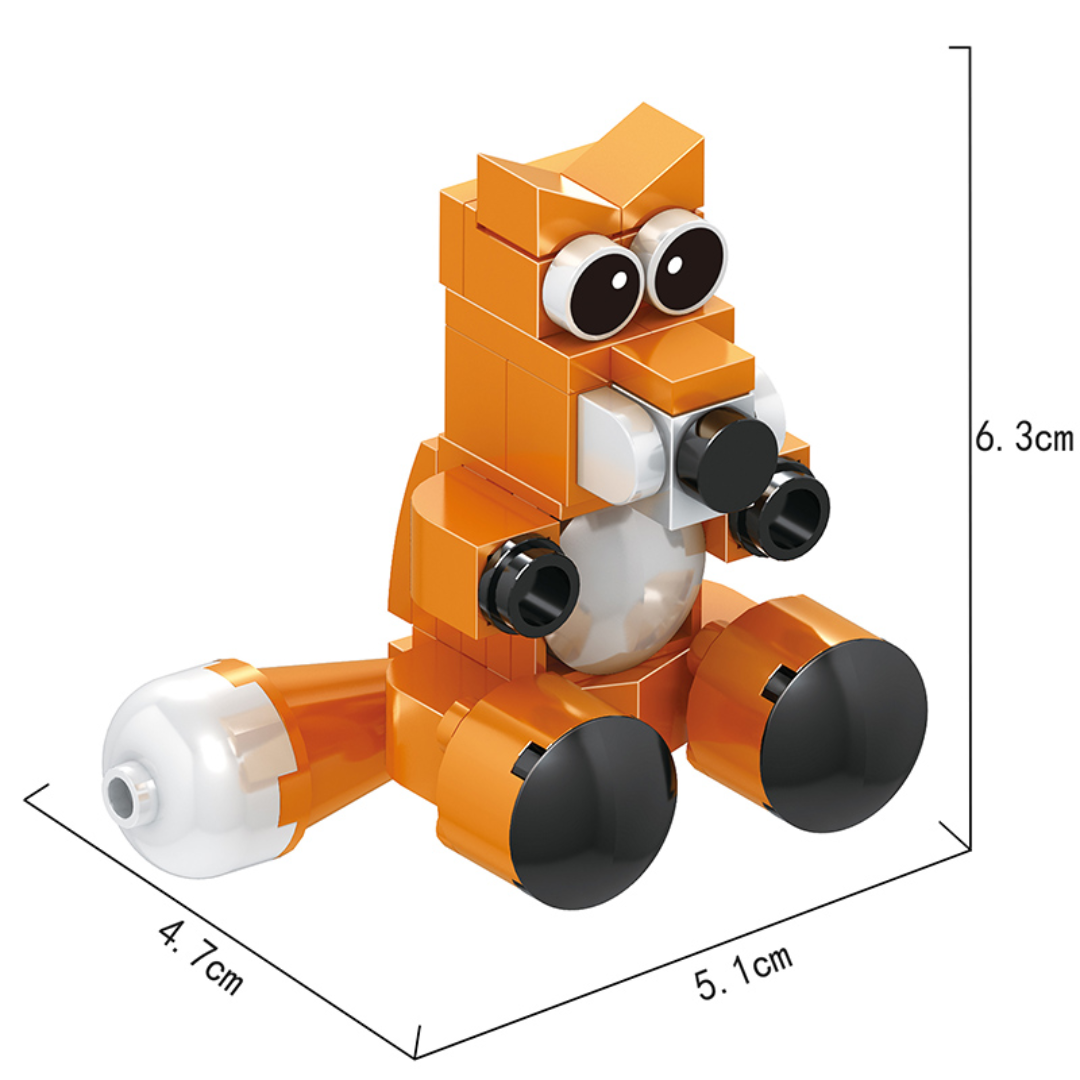 Fichas Animales Coleccionables Tipo Lego Decorativa +40 Piezas