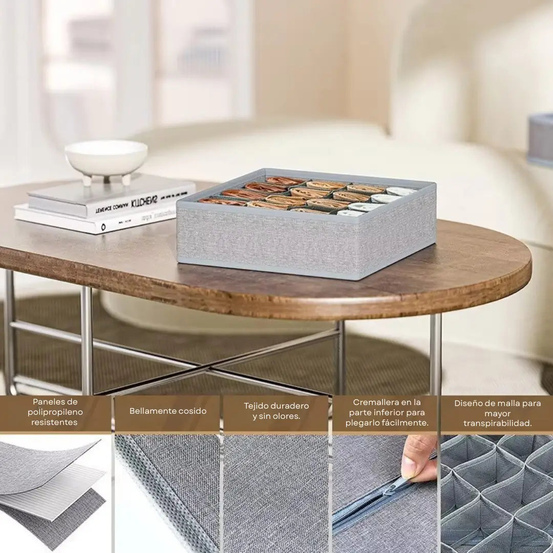 Ordenador Ropa Interior Plegable Multiples Compartimentos