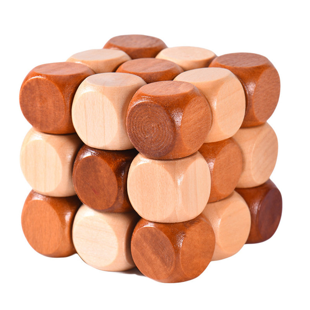 Cubo Rompecabezas Madera Serpiente Tira