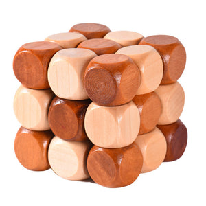 Cubo Rompecabezas Madera Serpiente Tira