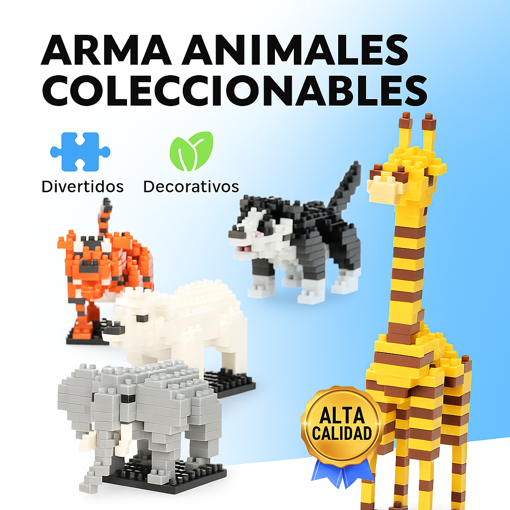 Fichas Armables Coleccionables Animales Decorativas Alta Calidad