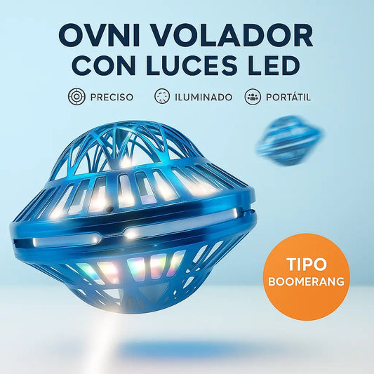 Boomerang Ovni Pinner Volador Con Luces Led