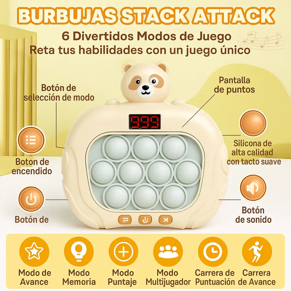 Fast Push Juguete Tipo Burbuja Relajacion y Destreza Mental - Alta Calidad