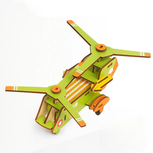 Rompecabezas 3D Aeroplano Helicóptero Aéreo Colorido