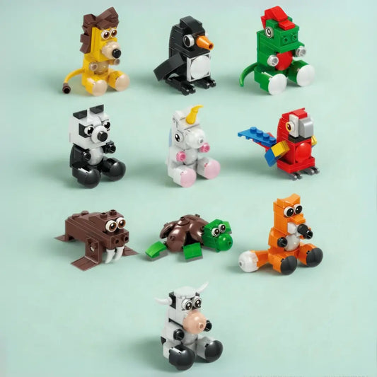 Fichas Animales Coleccionables Tipo Lego Decorativa +40 Piezas