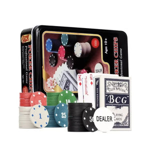 Juego de mesa Casino Poker 80 Chips Caja Metálica