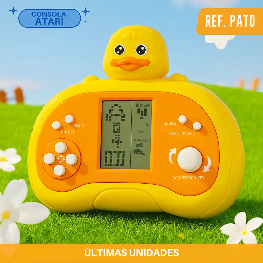 Atari de Pato Portatil Retro - Snake, Tetris, Naves y Mas