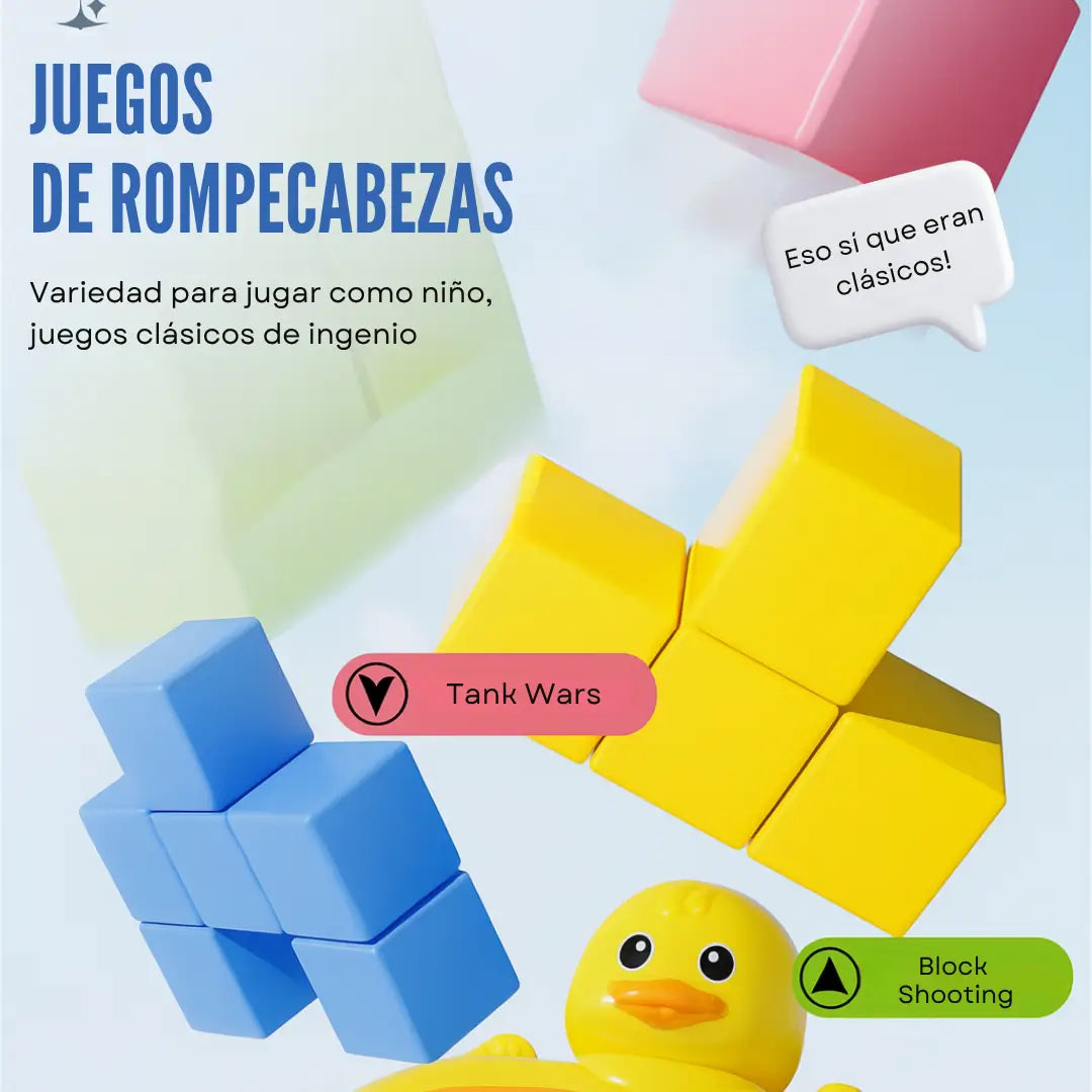 Atari de Pato Portatil Retro - Snake, Tetris, Naves y Mas