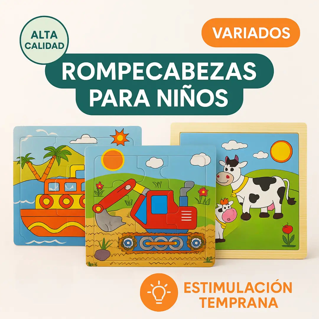 Rompecabezas Variados Niños Pequeños Estimulacion
