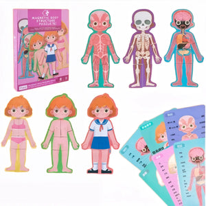 Rompecabezas Magnetico cuerpo humano niña